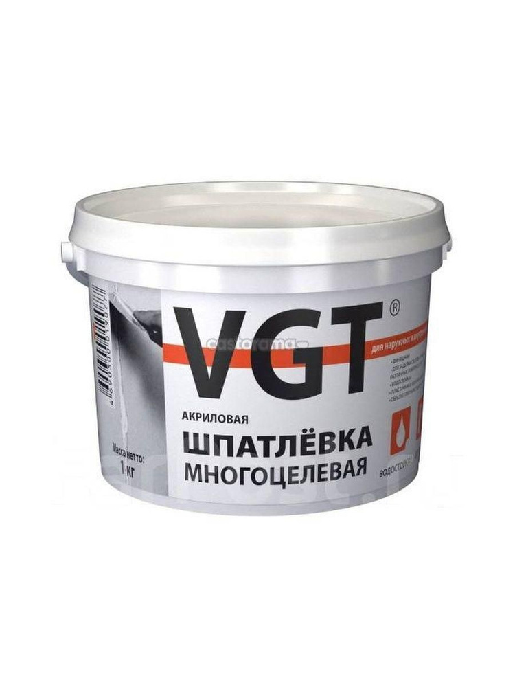 Шпатлевка многоцелевая для наружных и внутренних работ акриловая VGT 1кг  #1