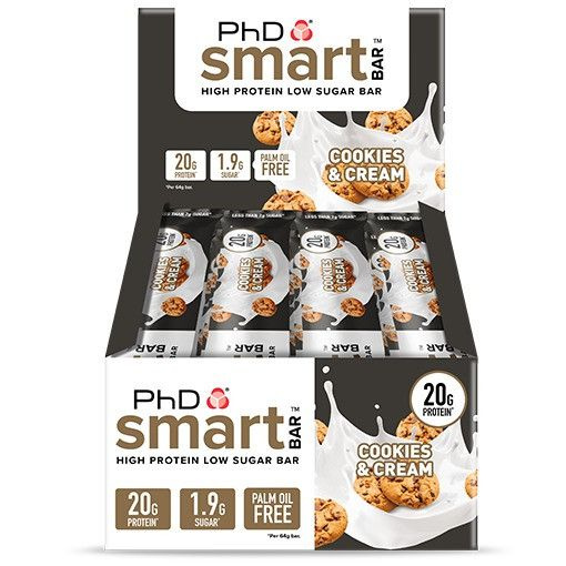 Протеиновый батончик PhD Nutrition Smart Bar 12 x 64 г, Печенье и Сливки  #1