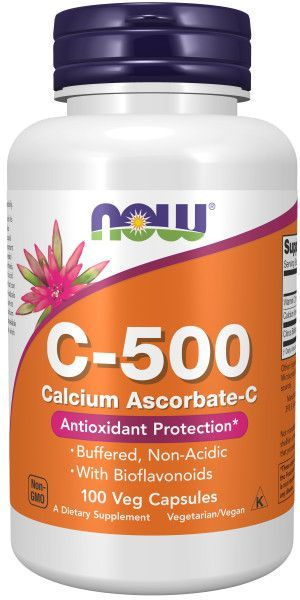 NOW C-500 Calcium Ascorbat 100 вег.капс #1