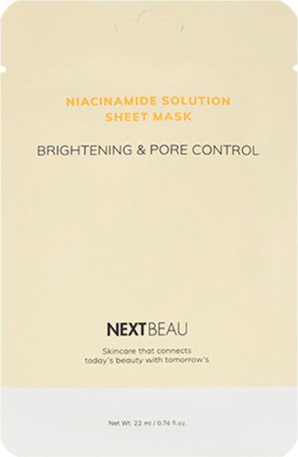 NEXTBEAU / Некстбеау Niacinamide Solution Sheet Mask Brightening & Pore Control Маска для лица тканевая #1