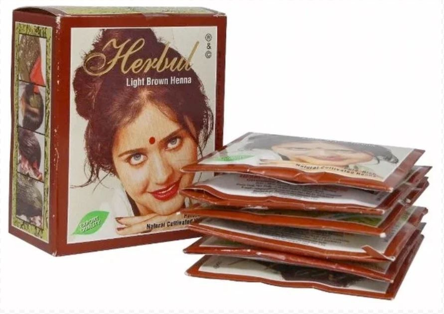 Хна для волос натуральная Индия Хенна Herbul Light Brown Henna, светло-коричневая, 60 гр  #1
