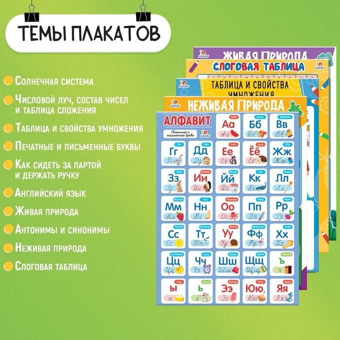 IQ-ZABIAKA, Развивающие плакаты Для начальной школы - купить с ...