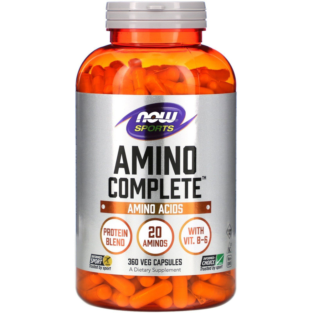 NOW Sports Amino Complete Аминокислоты 360капс. Полный комплекс - 20 аминокислот.  #1