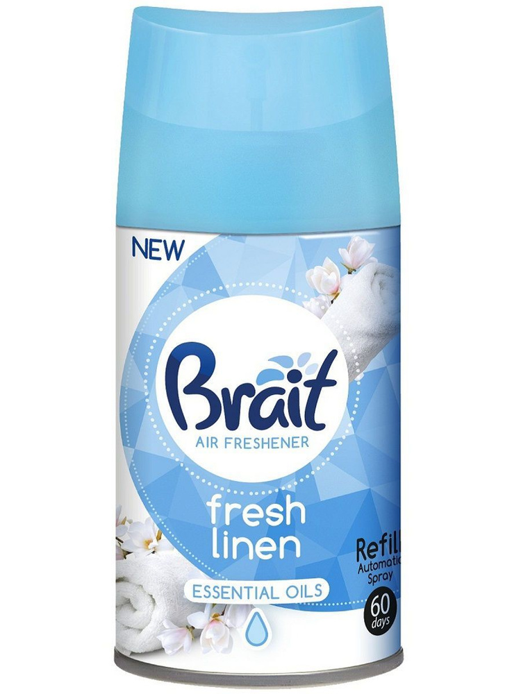 Сменный баллон для освежителя BRAIT "Fresh Linen" 250 мл #1