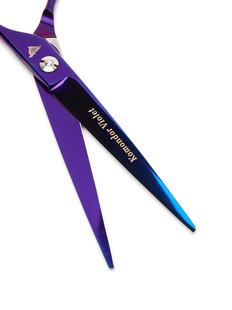 Ножницы для груминга KOMONDOR Violet KV-023, 7 дюймов прямые #1