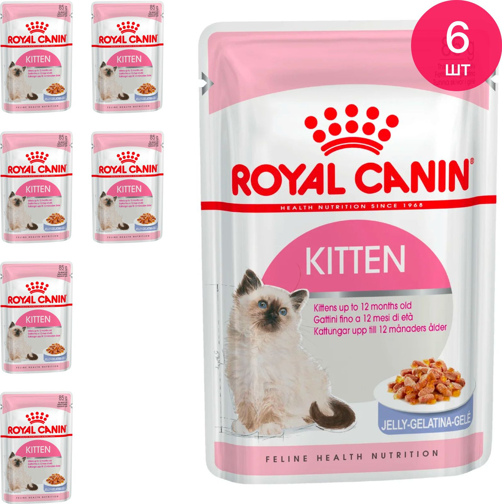 Корм для котят влажный Royal Canin / Роял Канин Kitten для котят от 4 до 12 месяцев кусочки в желе пауч #1