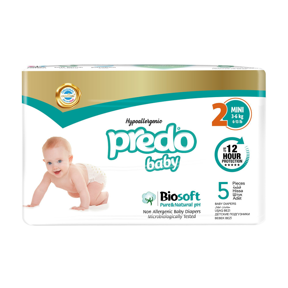 PREDO Baby Подгузники 2 MINI SIZE (3-6кг) 5шт #1