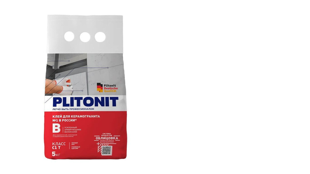Plitonit Клей для плитки В, усиленный армирующими волокнами 5 кг 5 кг  #1