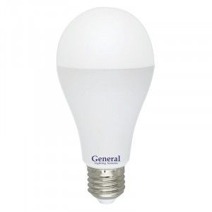 Светодиодная LED лампа General ЛОН A67 E27 25W 6500K 6K 67x110 пластик/алюмин. 690300 (упаковка 14 штук), #1