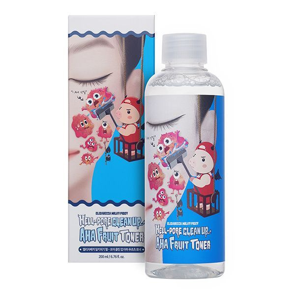 Elizavecca Тонер с фруктовыми кислотами Milky Piggy Hell-Pore Clean Up AHA Fruit Toner, 200 мл  #1