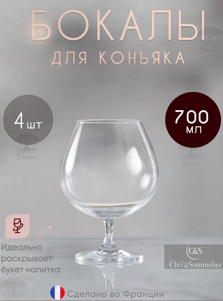 Набор бокалов для коньяка 700 мл, 4 ш. N8172/4, Chef & Sommelier #1