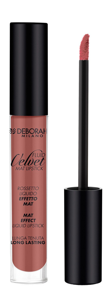 DEBORAH MILANO Помада для губ матовая жидкая Fluid Velvet Mat Lipstick, 4,5 г, 24 Насыщенный нюд  #1