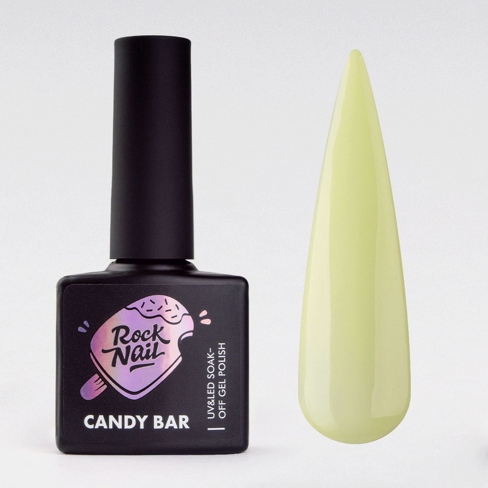 Гель-лак для маникюра ногтей RockNail Candy Bar №490 Lemonade In The Limo (10 мл.)  #1