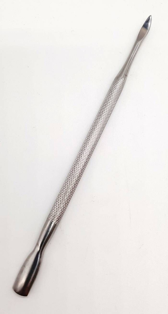 Палочка для маникюра - Пушер №6, серебристый цвет, длина 12,6 см, 1 шт  #1