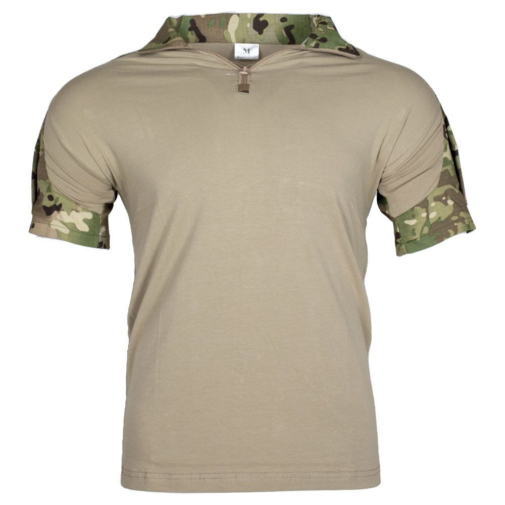 Футболка (тактическая рубашка) военная с карманом на коротком рукаве в камуфляже спецназа мультикам (multicam) #1