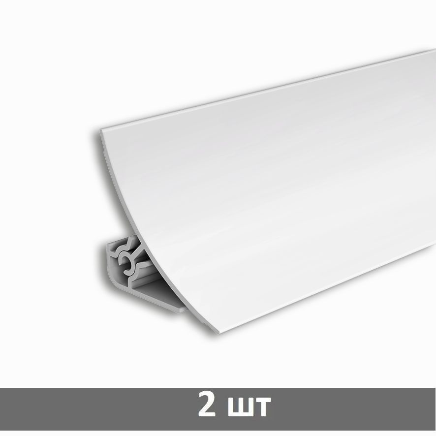 Плинтус для столешницы на кухню IDEAL 25х25х1800 мм - 2шт, Белый Глянец + Набор комплектующих  #1