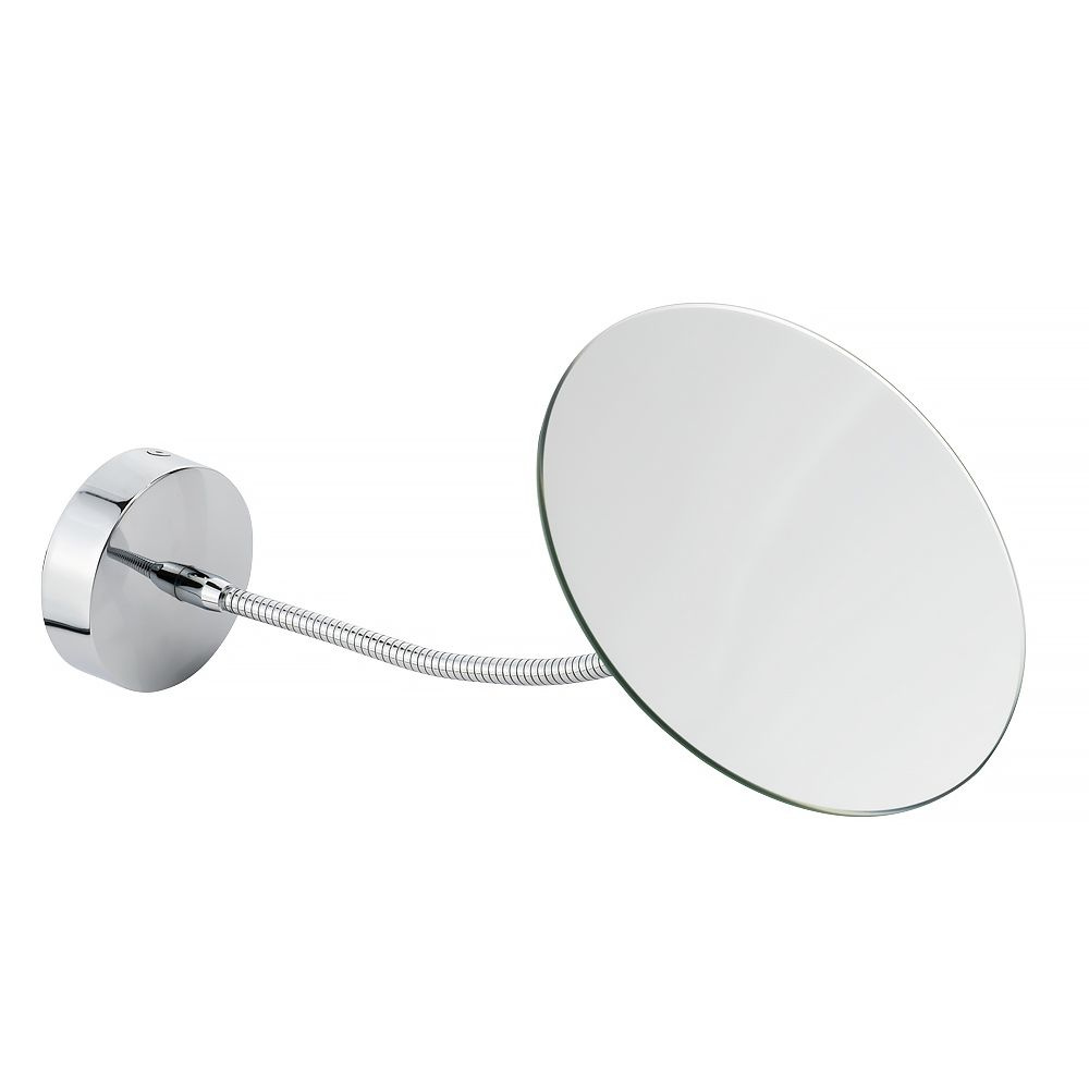 FORTIS Зеркало оптическое настенное, круглое d 160 mm. без рамки на гибком держателе, хром  #1