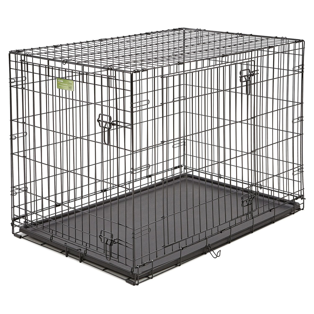 Клетка MidWest iCrate для собак 109х74х78h см, 2 двери, черная 1542DD #1