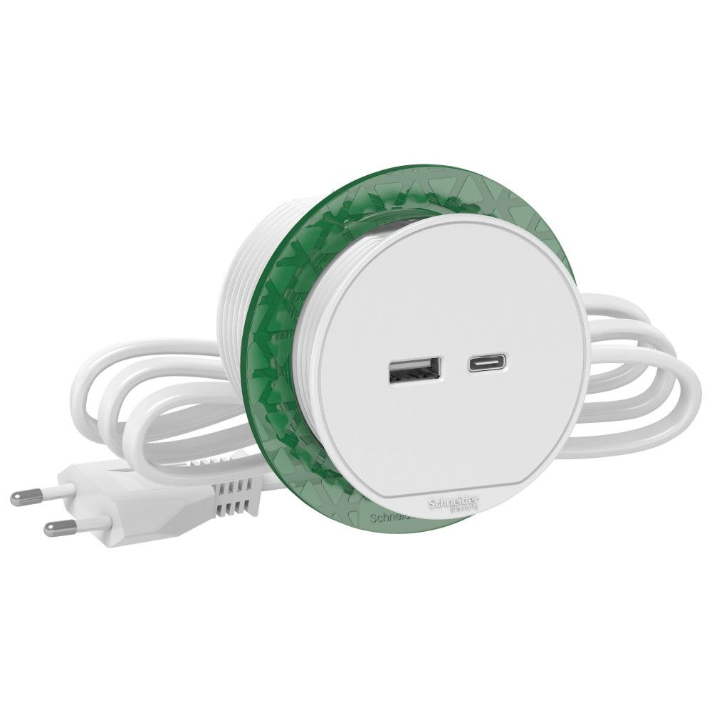 SE Unica System+ Белый Блок розеточный usb тип А + тип С, Schneider Electric, арт.INS44008  #1