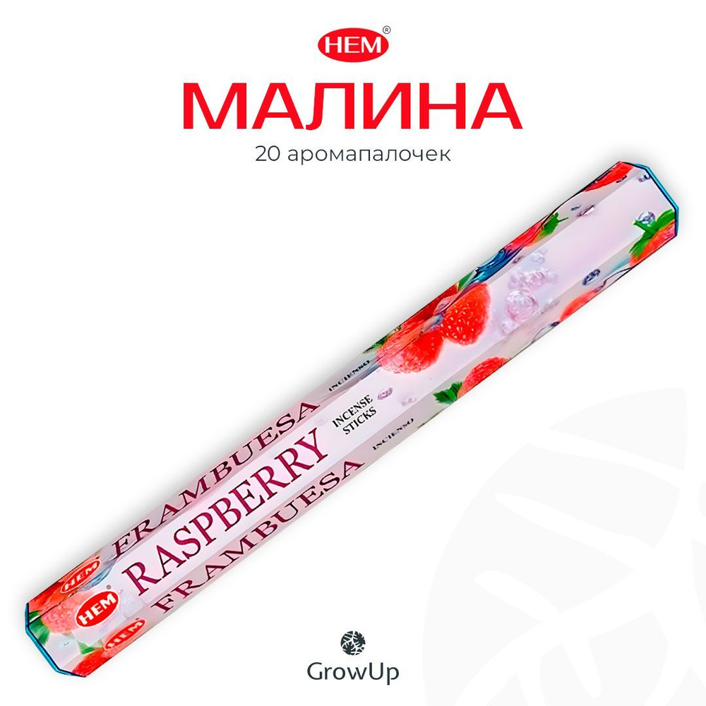 HEM Малина - 20 шт, ароматические благовония, палочки, Raspberry - Hexa ХЕМ  #1