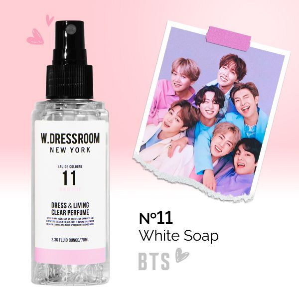 Парфюмированный спрей для дома W.DRESSROOM Dress & Living Clear Perfume No.11 White Soap, 70 мл (парфюм #1