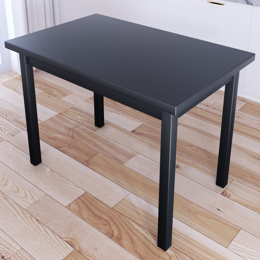 Стол кухонный Классика со столешницей из массива сосны 40 мм, цвет антрацит, 120х60х75 см  #1