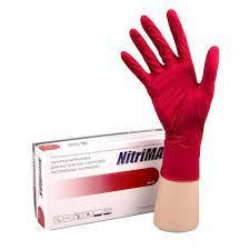 NitriMax Перчатки медицинские, 100, XS, Нитрил, красный - купить с ...