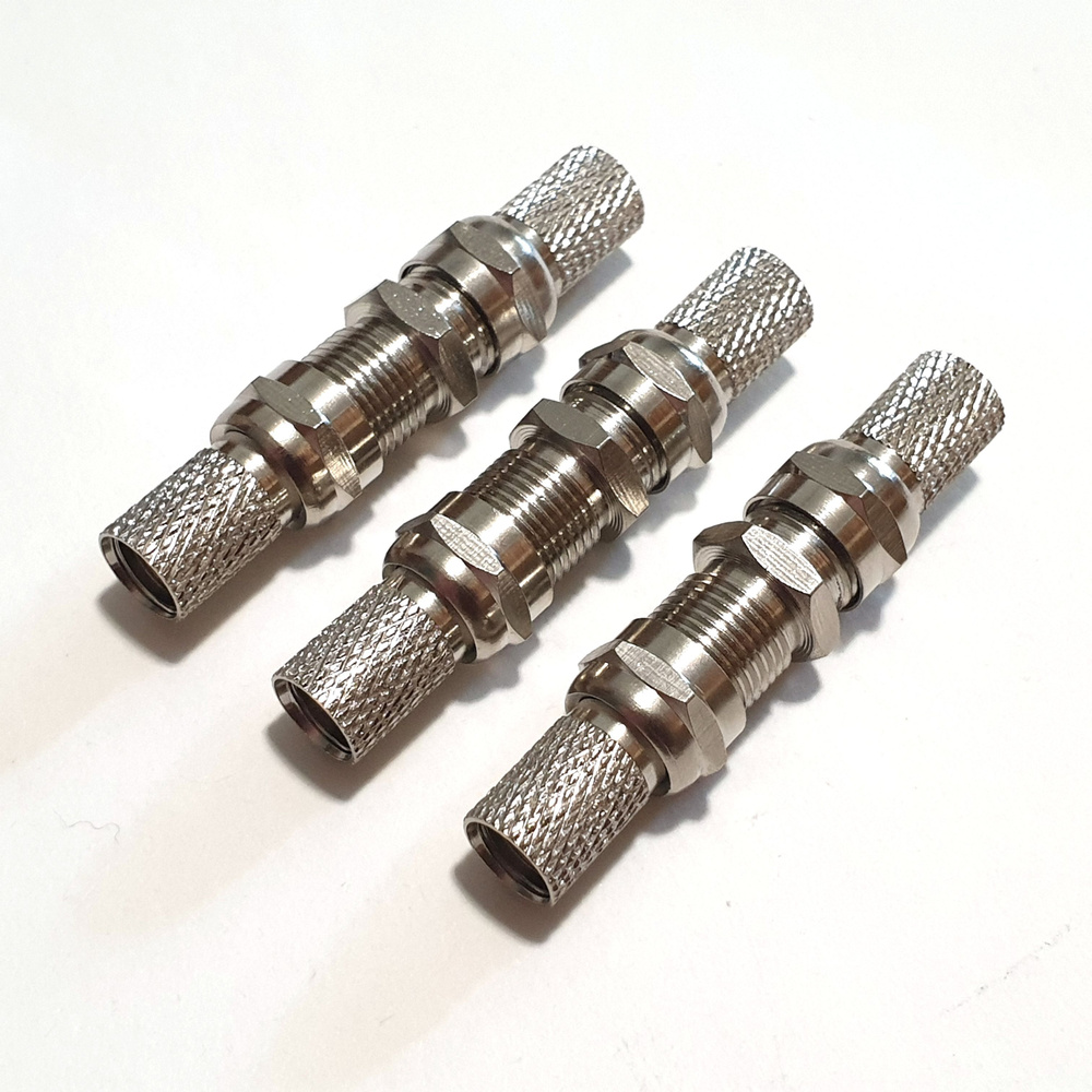 Соединитель ТВ кабеля медный / 3 шт / F разъем CADENA резьбовой RG6 ...