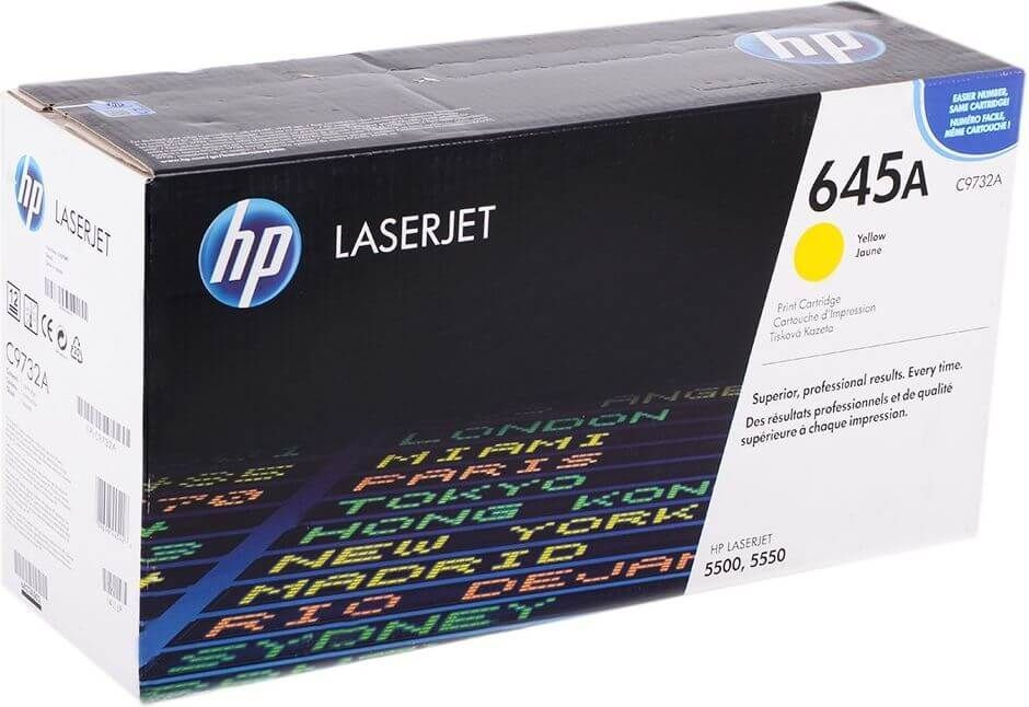 Картридж лазерный HP C9732A (645A) желтый для HP CLJ 5500/5550, 12000 стр.  #1