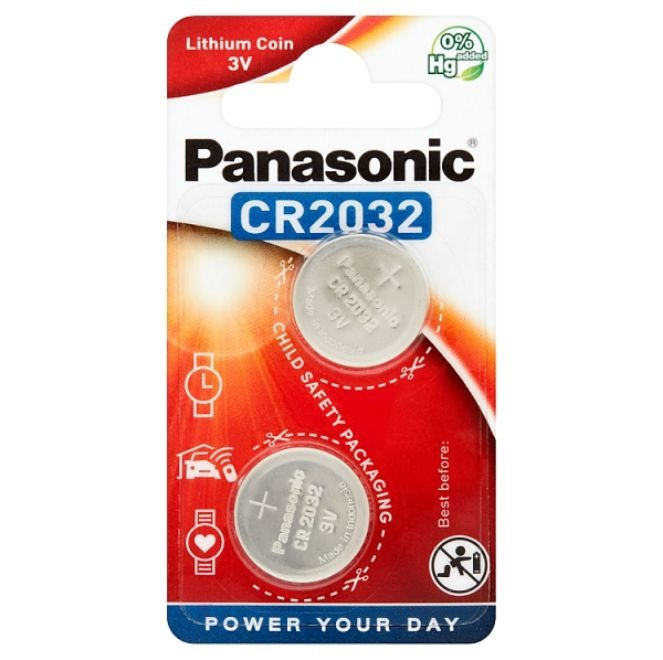 Panasonic Батарейка CR2032, Литиевый тип, 2 шт #1