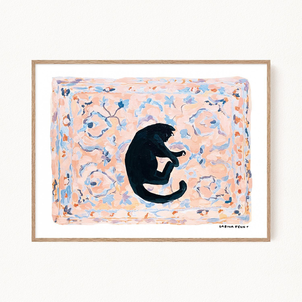 Постер для интерьера "Black Cat - Черный кот", 30х40 см #1