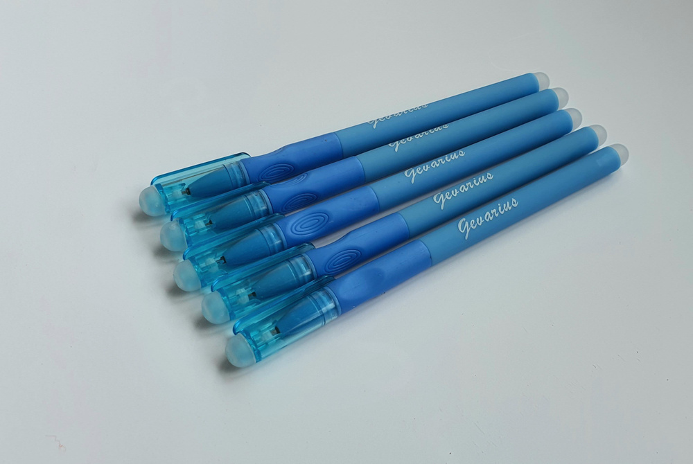 Набор голубых ручек "пиши-стирай" 100 шт. (черный стержень)  #1