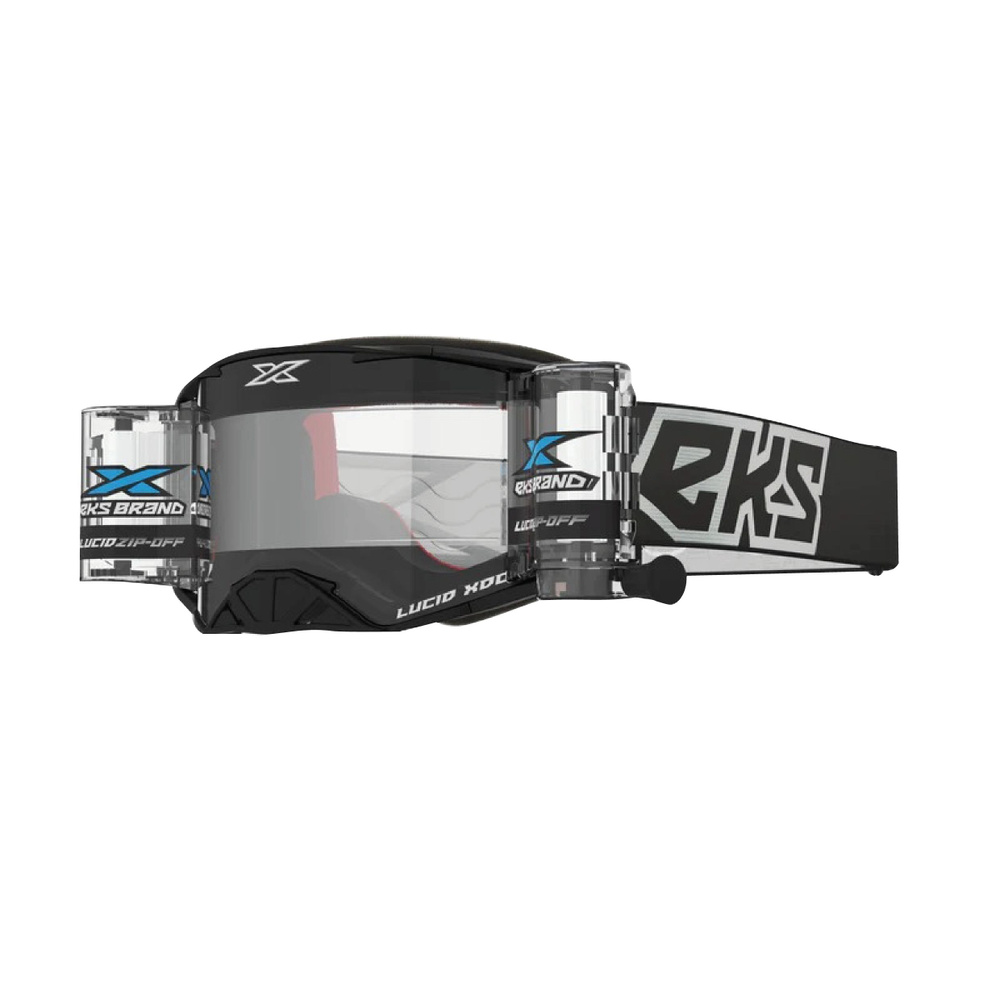 Мотоочки EKS (X) BRAND Lucid Goggle Race Pack Black/White - Clear Zip-Off Lens #1