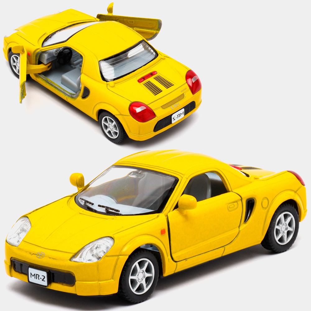 Металлическая машинка Kinsmart 1:32 Toyota MR-2 KT5026D, инерционная / Желтый  #1