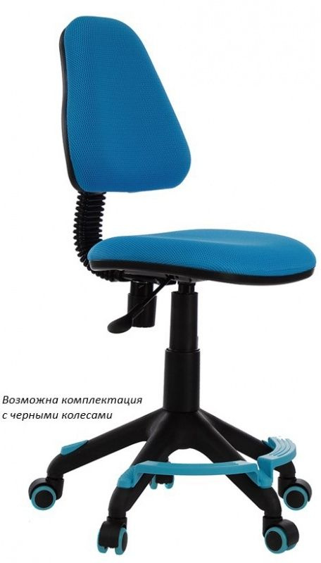 Кресло детское Бюрократ KD-4-F/TW-55 голубой TW-55 колеса голубой  #1