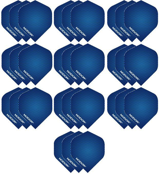 Набор из 10-ти комплектов оперений для дротиков Дартс Nodor F1108 (Value Pack) синего цвета  #1