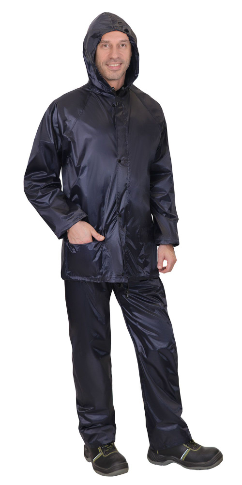 Костюм влагозащитный синий с ПВХ-покрытием (куртка и брюки)  #1
