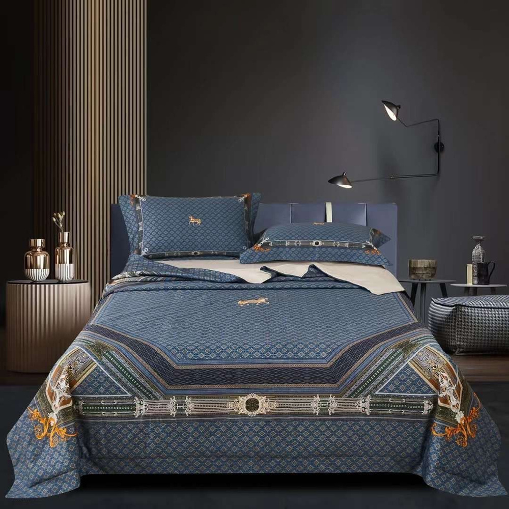 Hermes Комплект постельного белья с одеялом, Евро, наволочки 50x70  #1