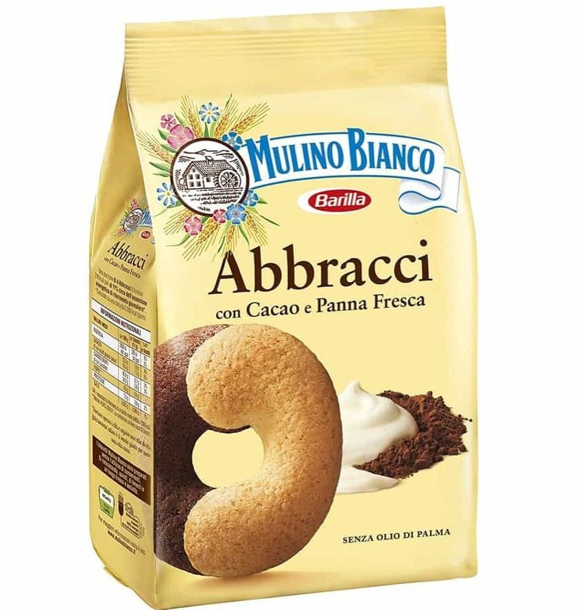 Печенье песочное Abbracci с какао, 350гр., Mulino Bianco (Италия) #1