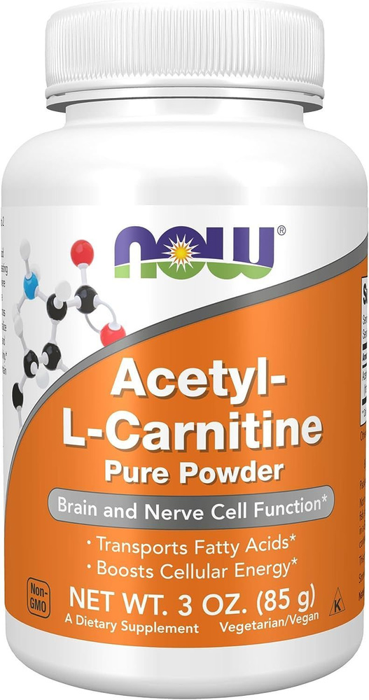 NOW Acetyl-L-Carnitine Pure Powder 85g (ацетил л карнитин в порошке) #1