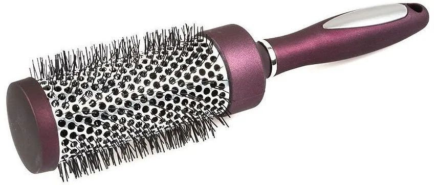 Zinger Расческа массажная для волос, термобрашинг, d 33mm, цвет бордо  #1
