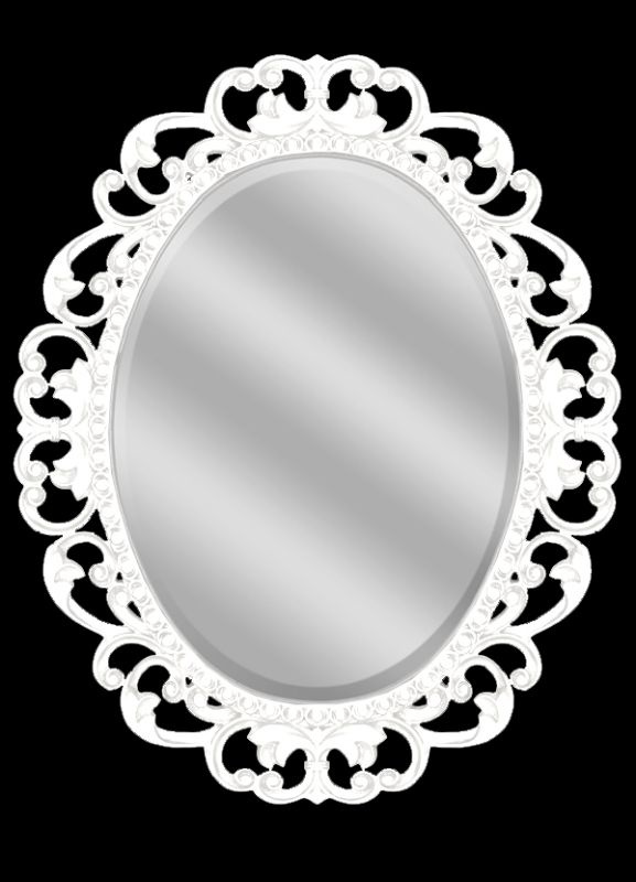 Зеркало Misty Аврора O.1076.PA.ZA col 131 820х1020 (белый, овальное) #1