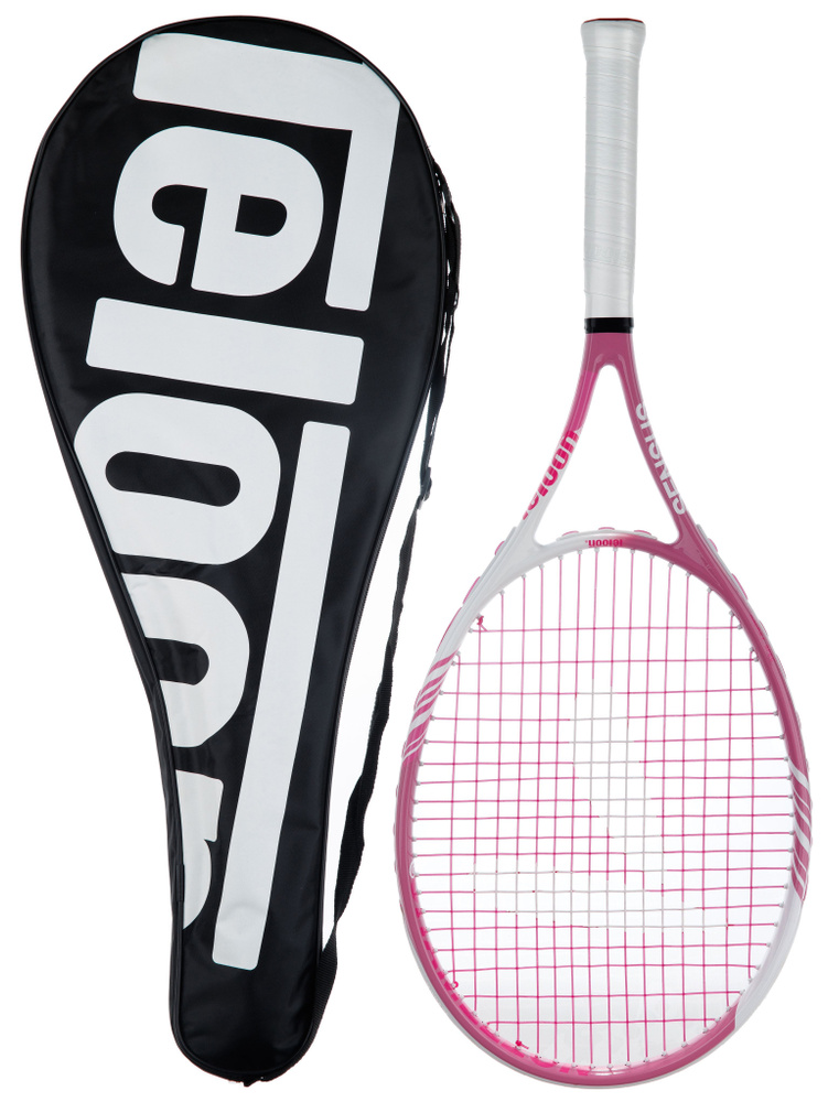 Ракетка для игры в большой теннис Estafit Teloon с чехлом, розовый/белый  #1