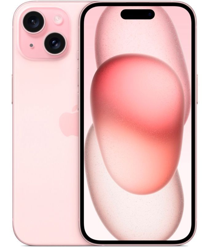Apple Смартфон iPhone 15 eSIM+SIM 6/128 ГБ, розовый #1