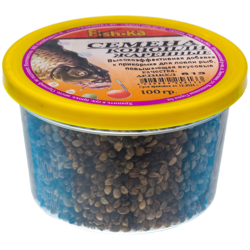 Прикормка натуральная семена конопли Fish.ka 100 гр / Рыболовные товары / Прикормка для рыбалкри  #1
