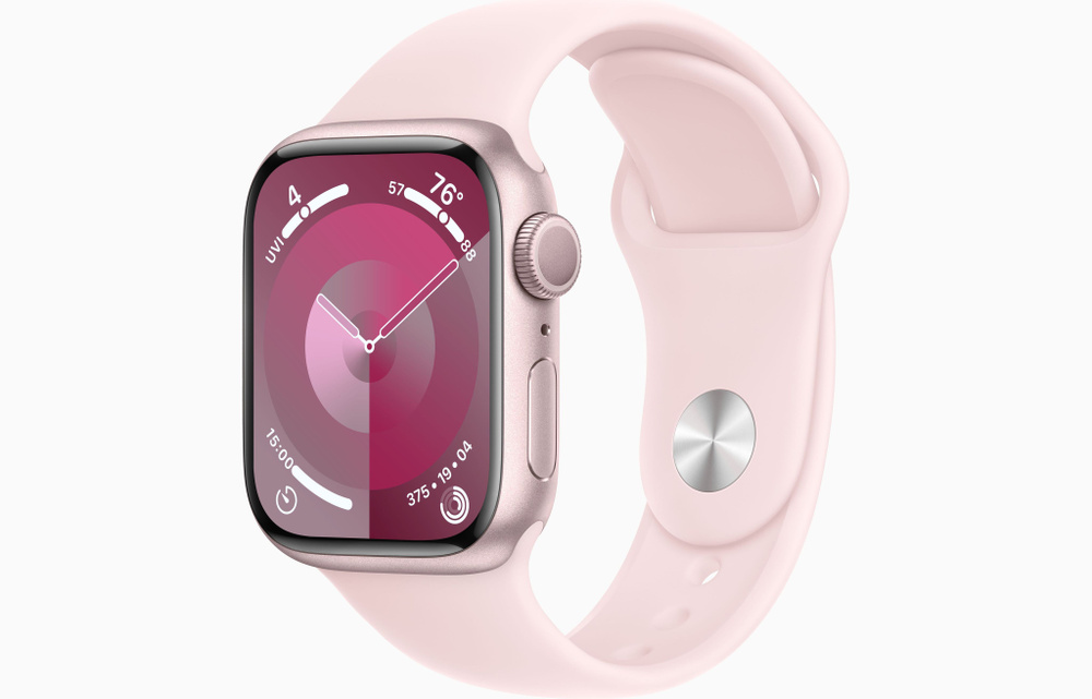 Apple Умные часы Watch Series 9 с ремнем M/L, 45mm, Light Pink #1