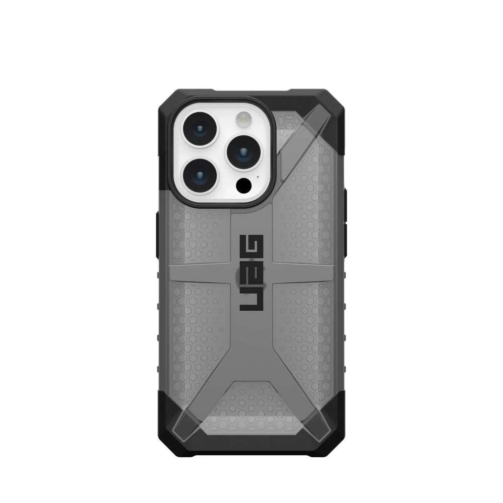 Защитный чехол UAG Plasma Case для iPhone 15 Pro (Прозрачный пепельный / Ash)  #1