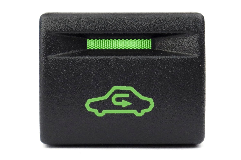 Кнопка рециркуляции воздуха с зеленой подсветкой и зеленой индикацией ...