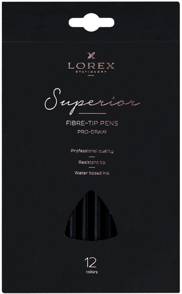 Фломастеры Lorex Pro-Draw Superior классические утолщенные 12 цветов двухсторонние 1шт  #1