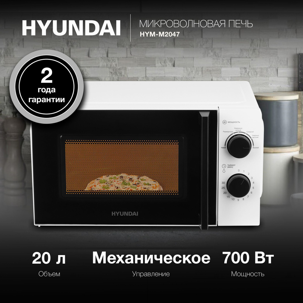 Микроволновая Печь Hyundai HYM-M2047 20л. 700Вт белый #1